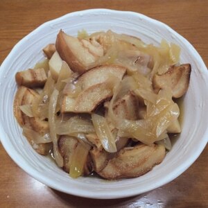 くるま麩と新たまねぎとお芋のこっくり煮